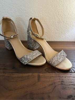 Gianni Bini Glitter Block Heels